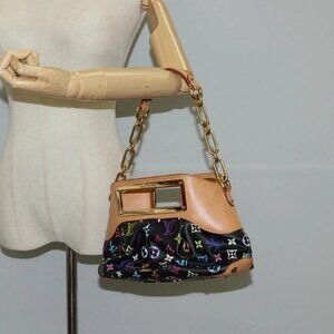 LOUIS VUITTON Monogram Multicolor Judy PM Bag 2way Black M40258 LV Auth 126485V
